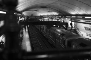 the A line from NYC subways captured by photographer Horacio Marquinez